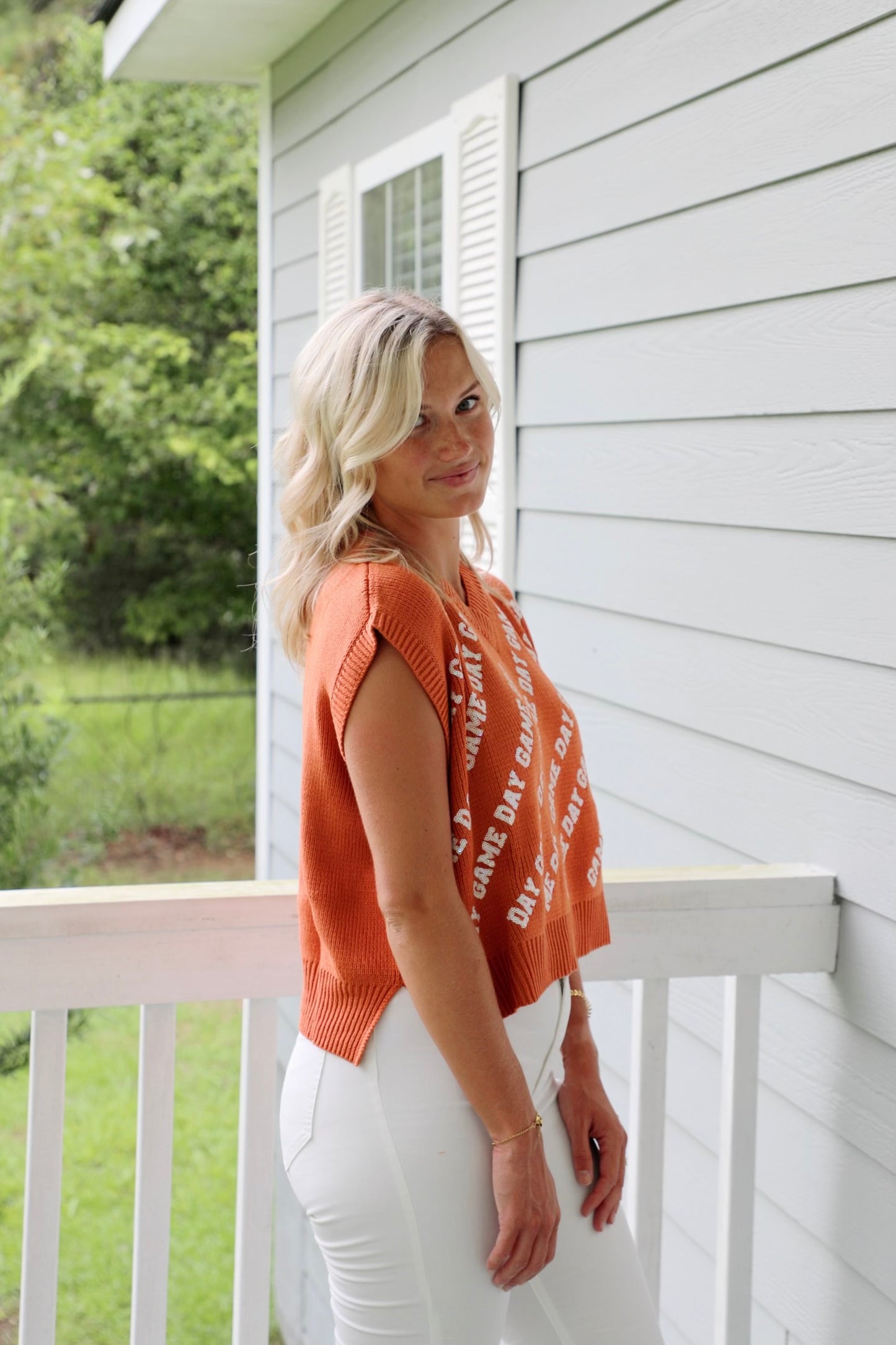 Game Day Sequin Sweater Tank
