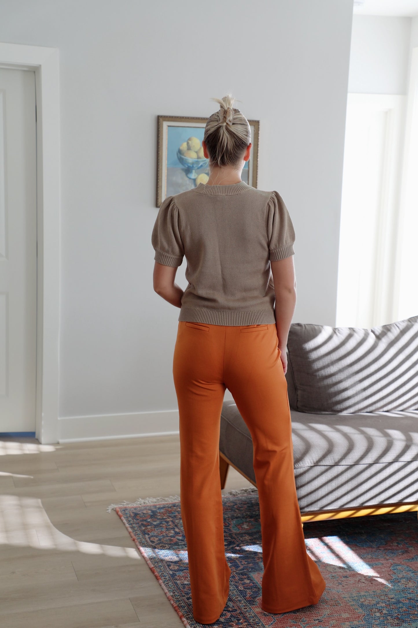Pumpkin High Rise Flare Pants