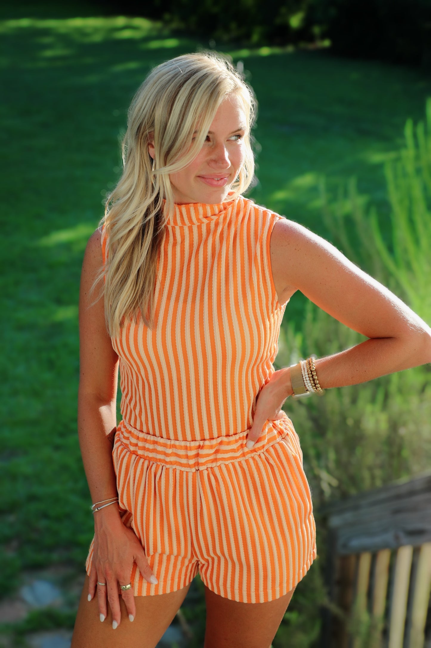 Sunny Glow Striped Set