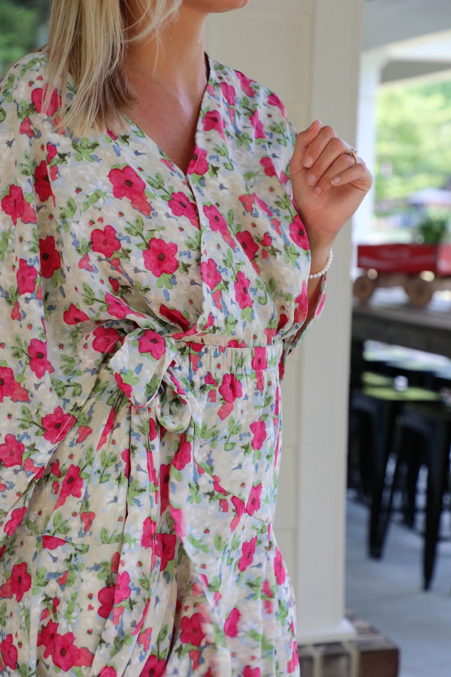 Flowy Floral Romper with Side Tie