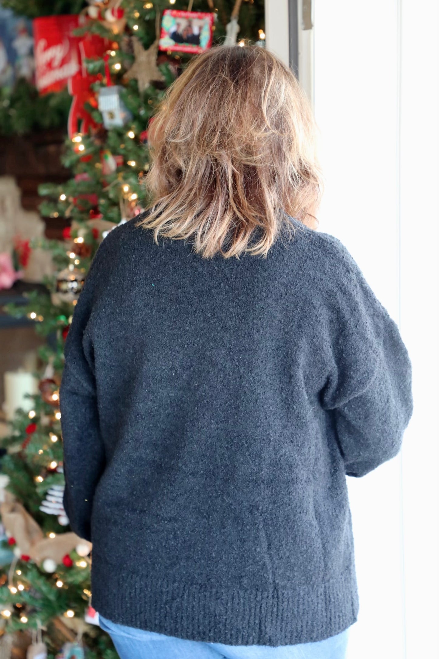 “Ho Ho Ho” Sequin Snowman Sweater