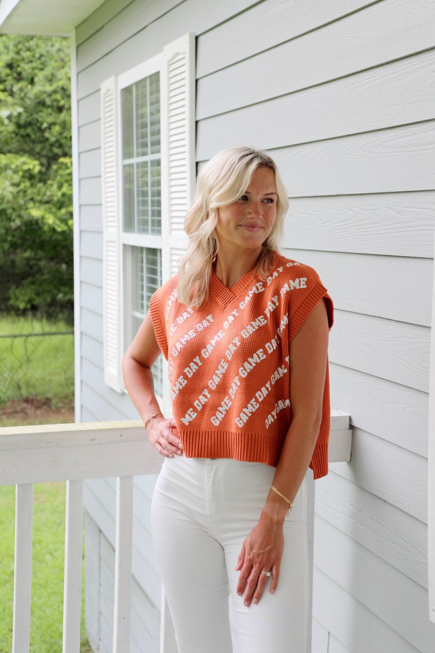 Game Day Sequin Sweater Tank