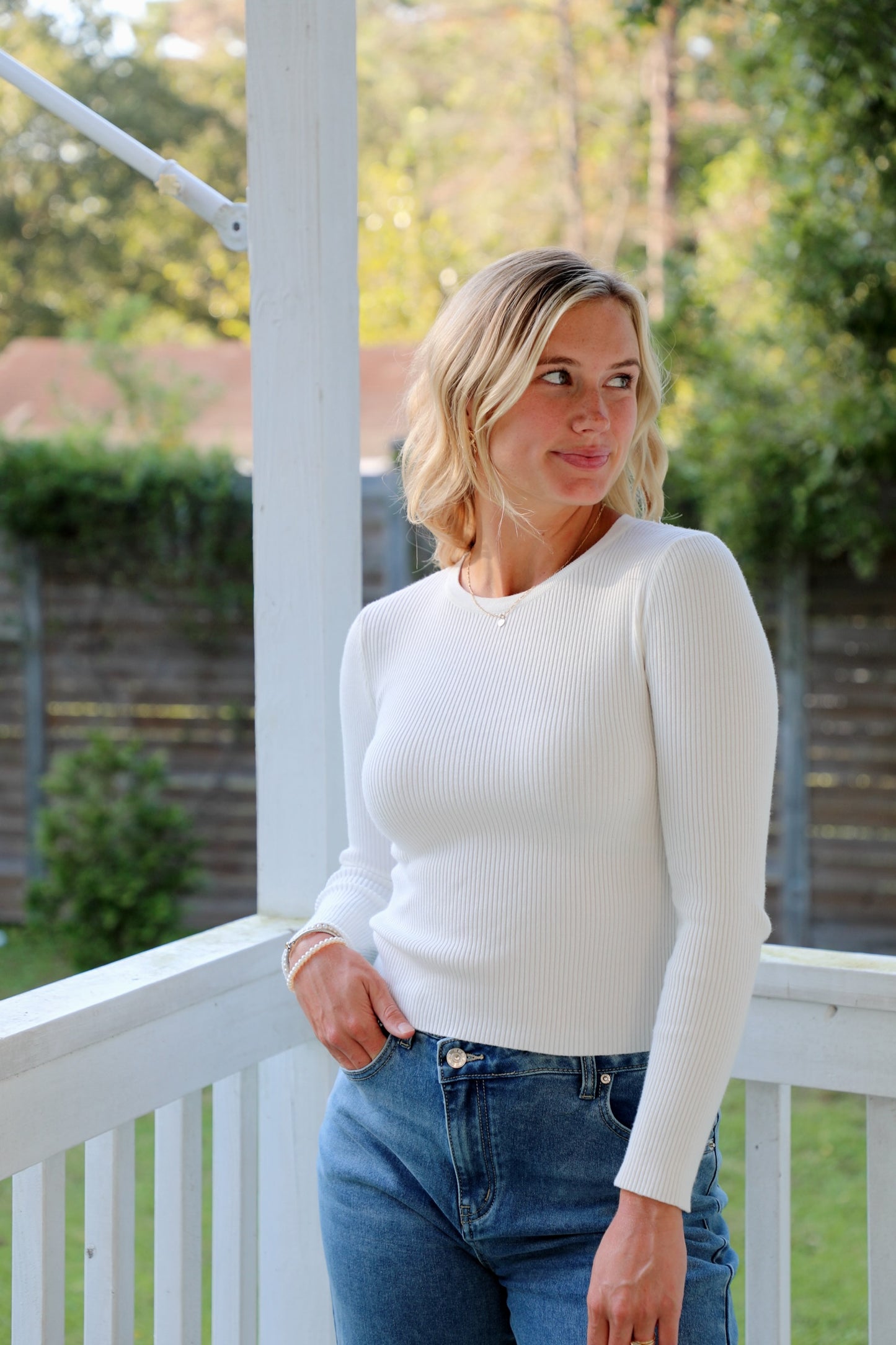 Solid Ribbed Crew Neck Long Sleeve
Sweater