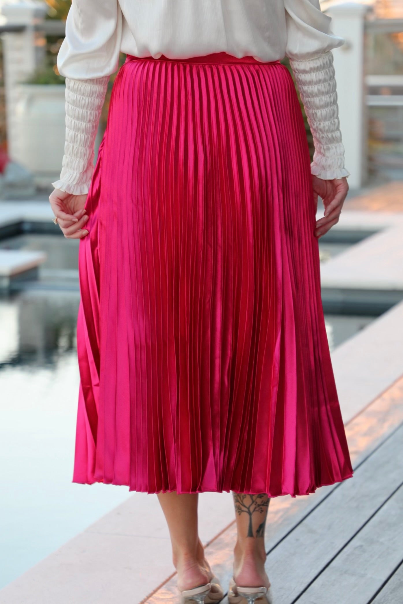Pleated Perfection Midi Skirt