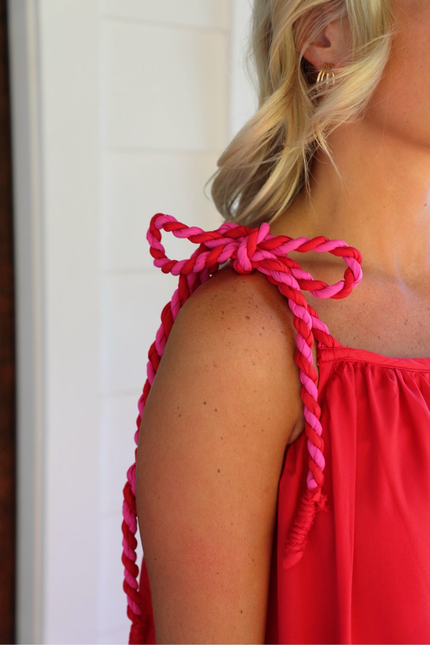 Split Decision Pleated Maxi Dress