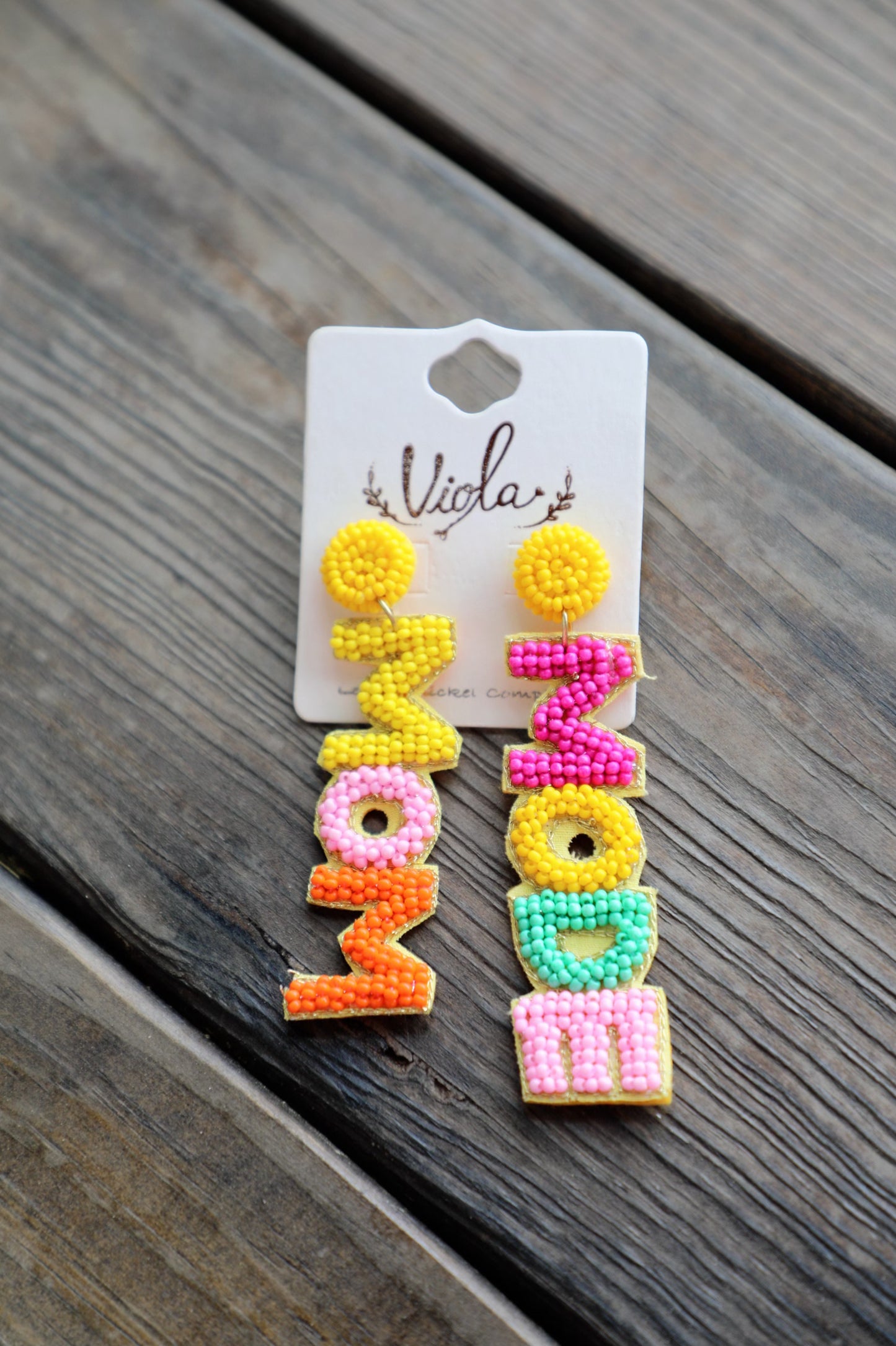 Mom Mode Beaded Multicolor Earrings