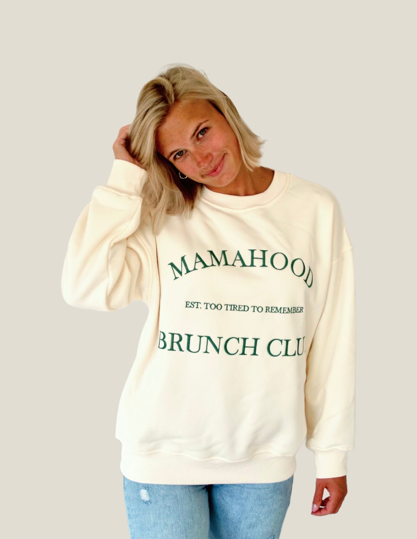 "MAMAHOOD" Fleece Sweatshirt