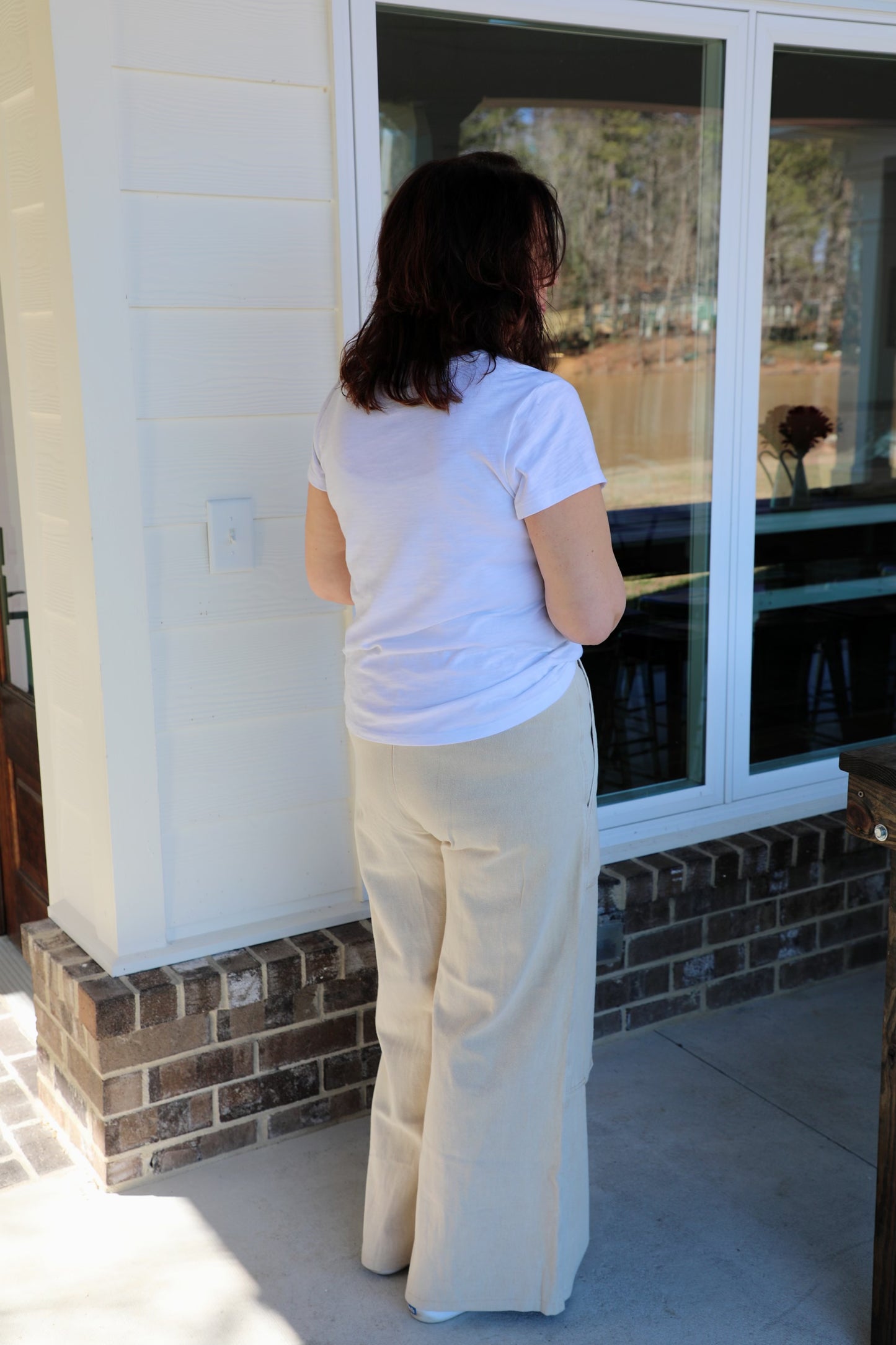 Stretch High Waisted Cargo Pants