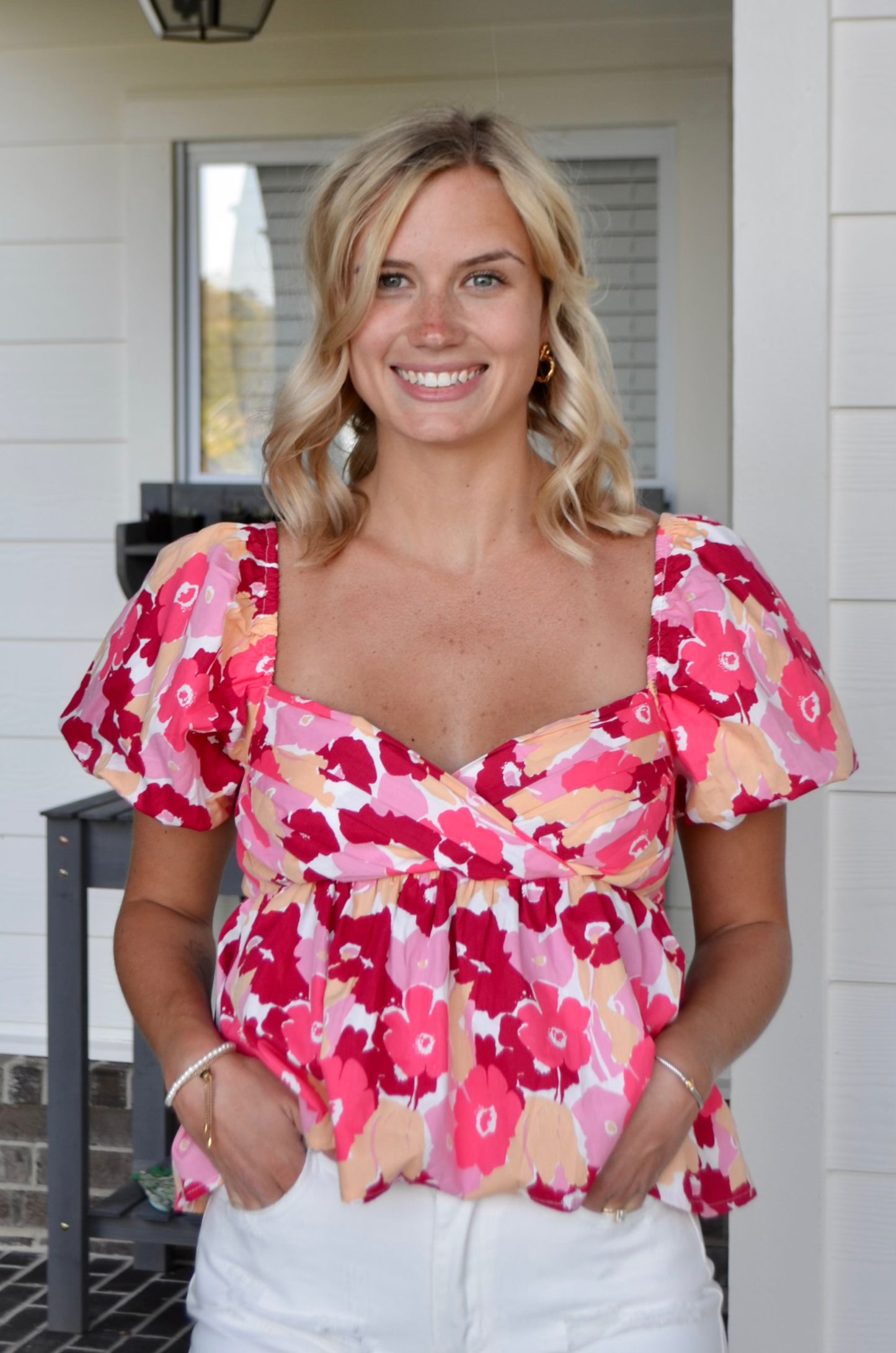 Pink Multi Floral Top