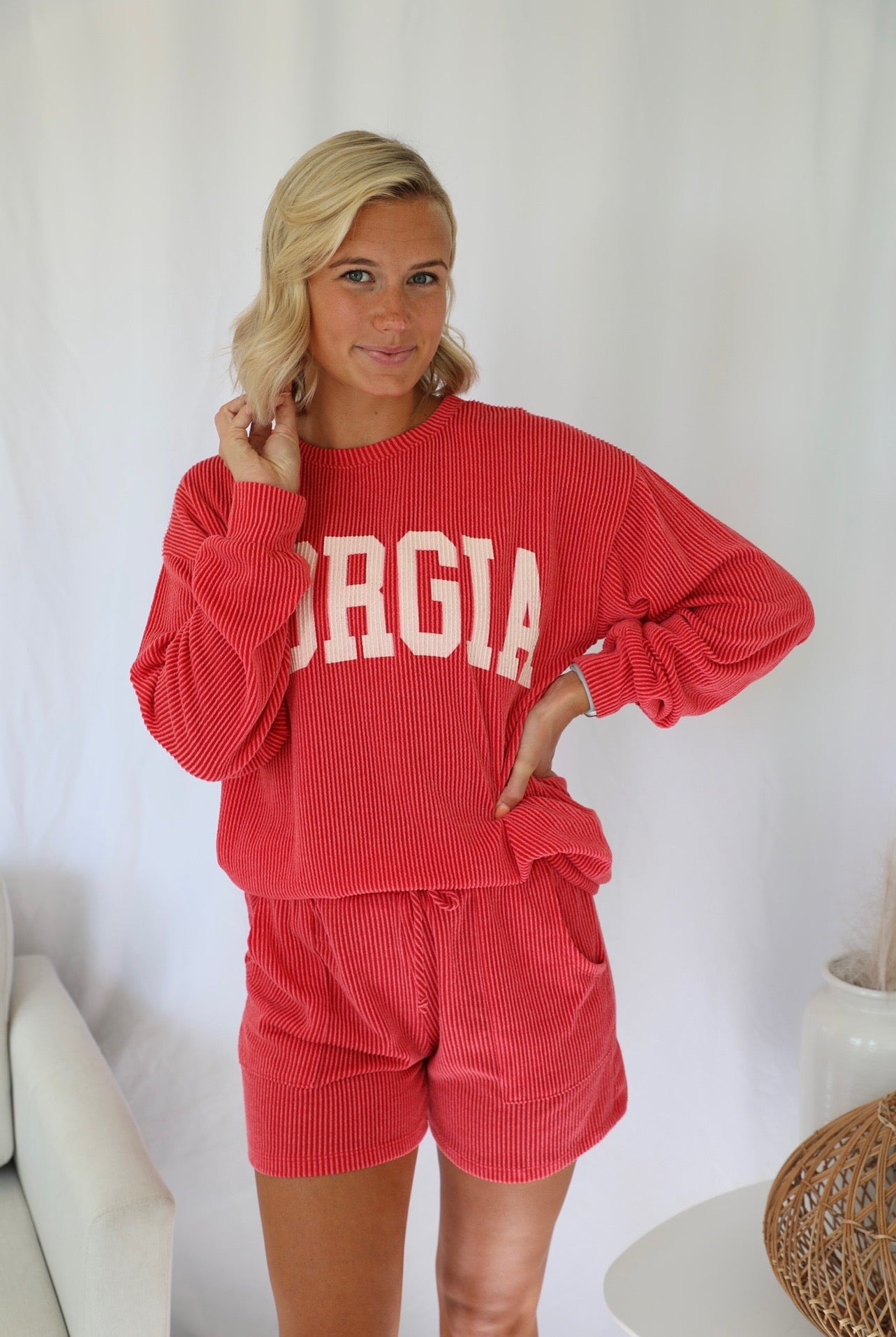 Ribbed Shorts With Pockets