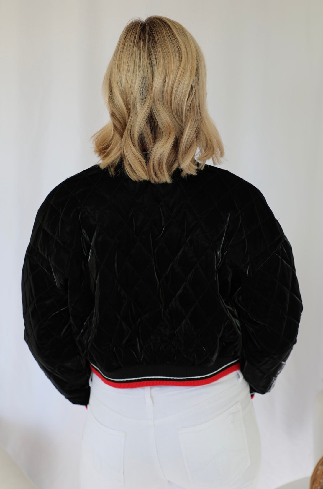 Long Sleeve Button Down Leather Varsity Jacket