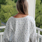 Floral Cuffed Cropped Sweater