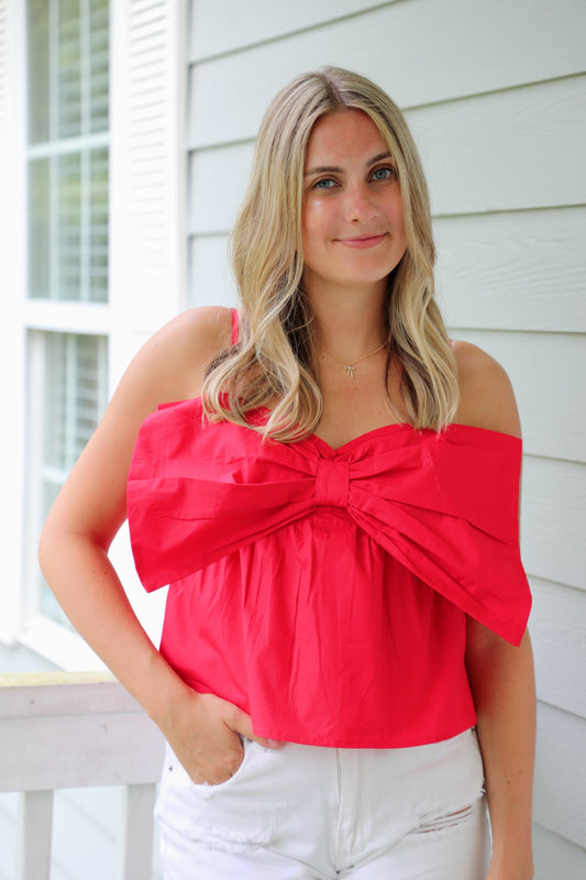 Red Bow Tank Top