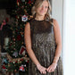 Sleeveless Sequin Flounce Dress