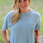 Sky Blue Ribbed Lounge Set