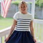 Navy Stripe Sweater Dress