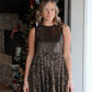 Sleeveless Sequin Flounce Dress