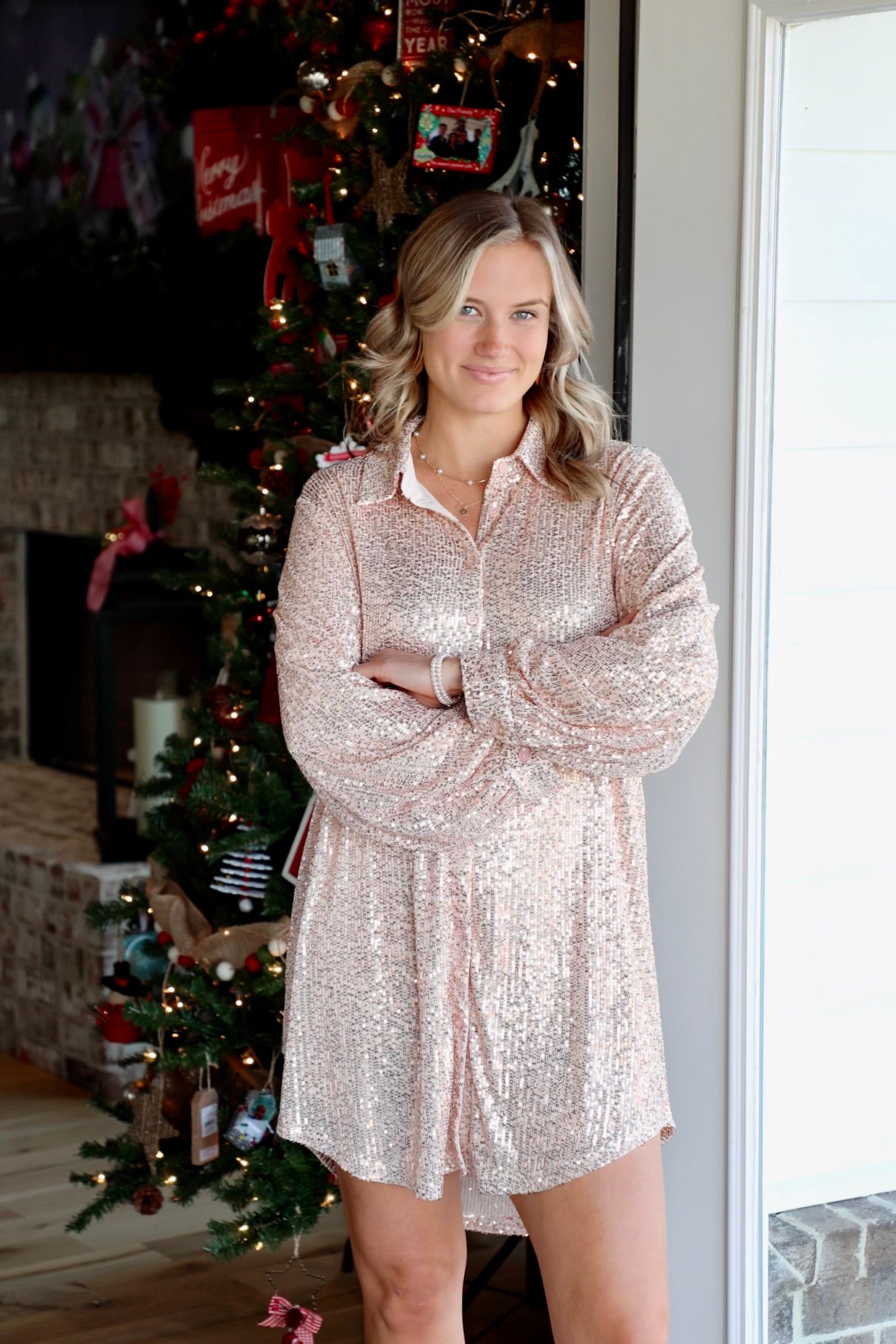 Oversized Sequin Tunic Dress