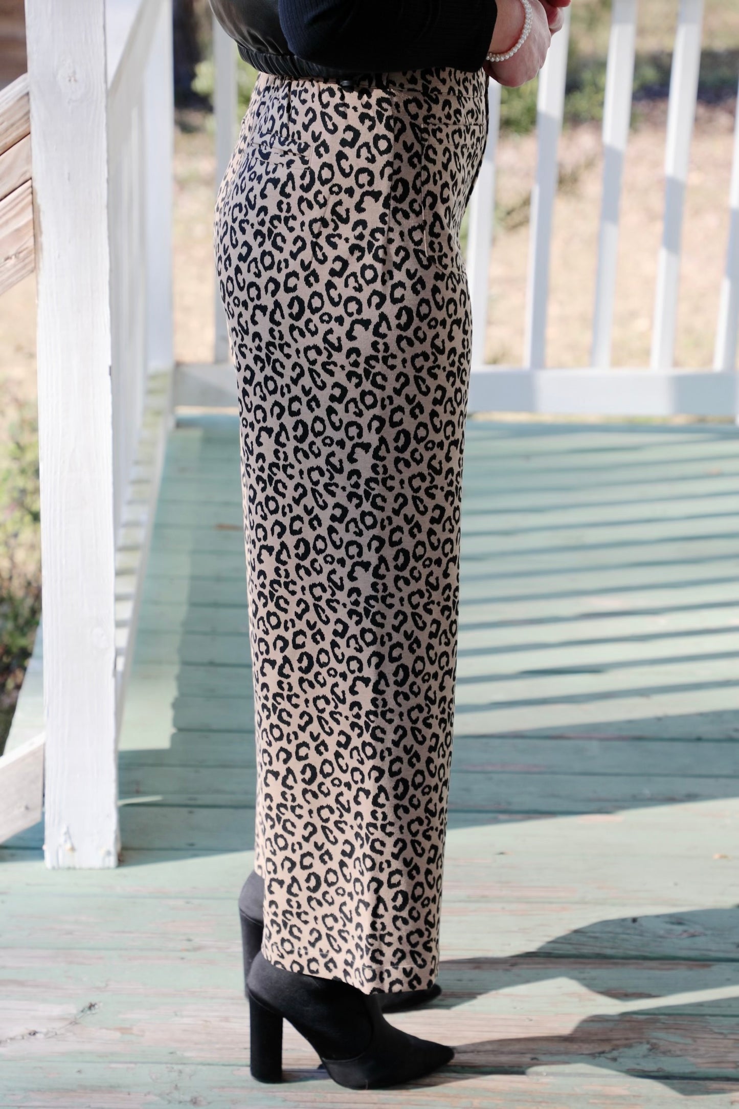 Leopard Wide Leg Pants