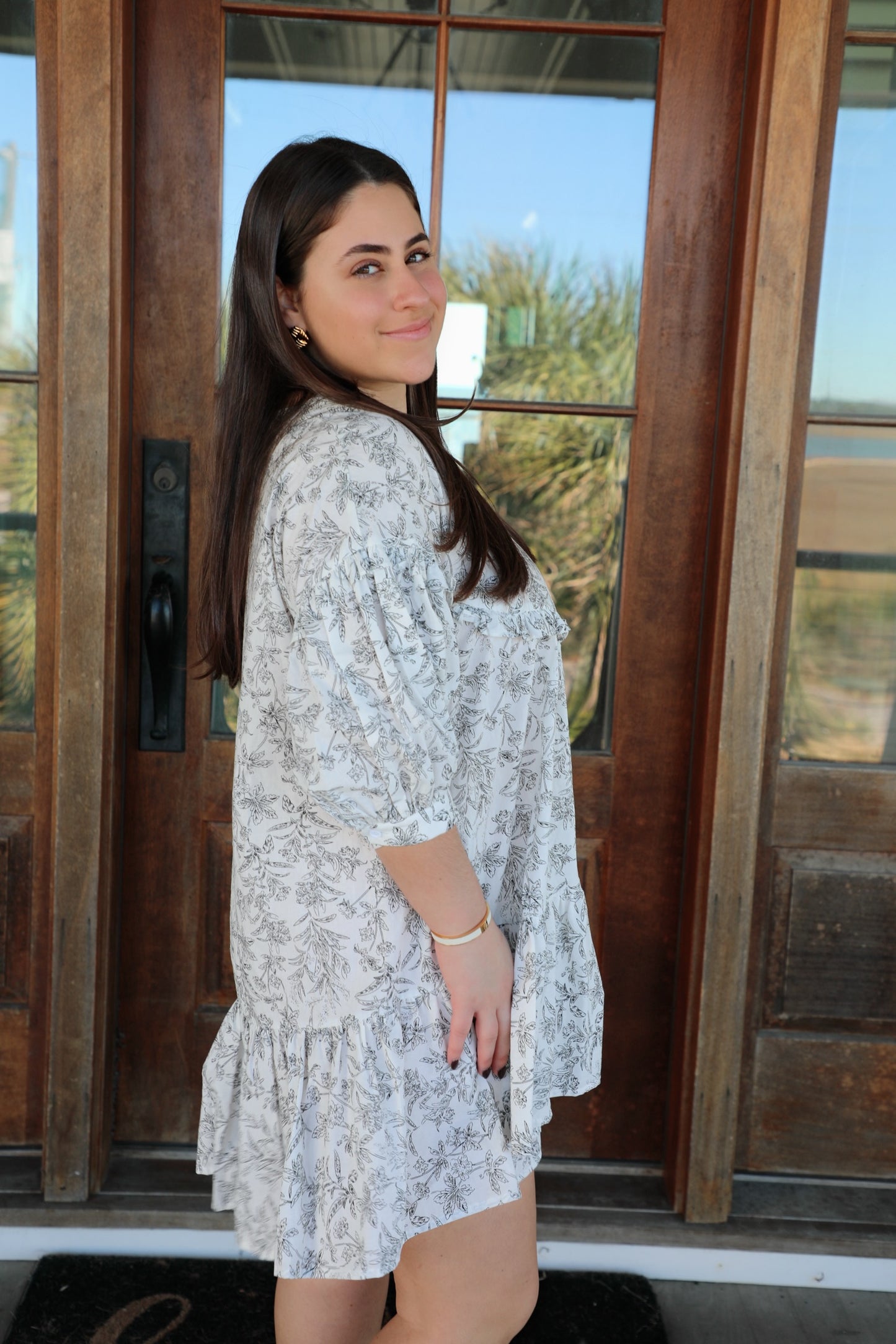 A-Line Tiered Floral Dress