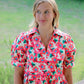 Retro Puff-Sleeve Petal Top