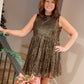 Sleeveless Sequin Flounce Dress