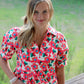 Retro Puff-Sleeve Petal Top