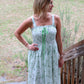 Floral Print Adjustable Shoulder Strap Pullover Midi Dress