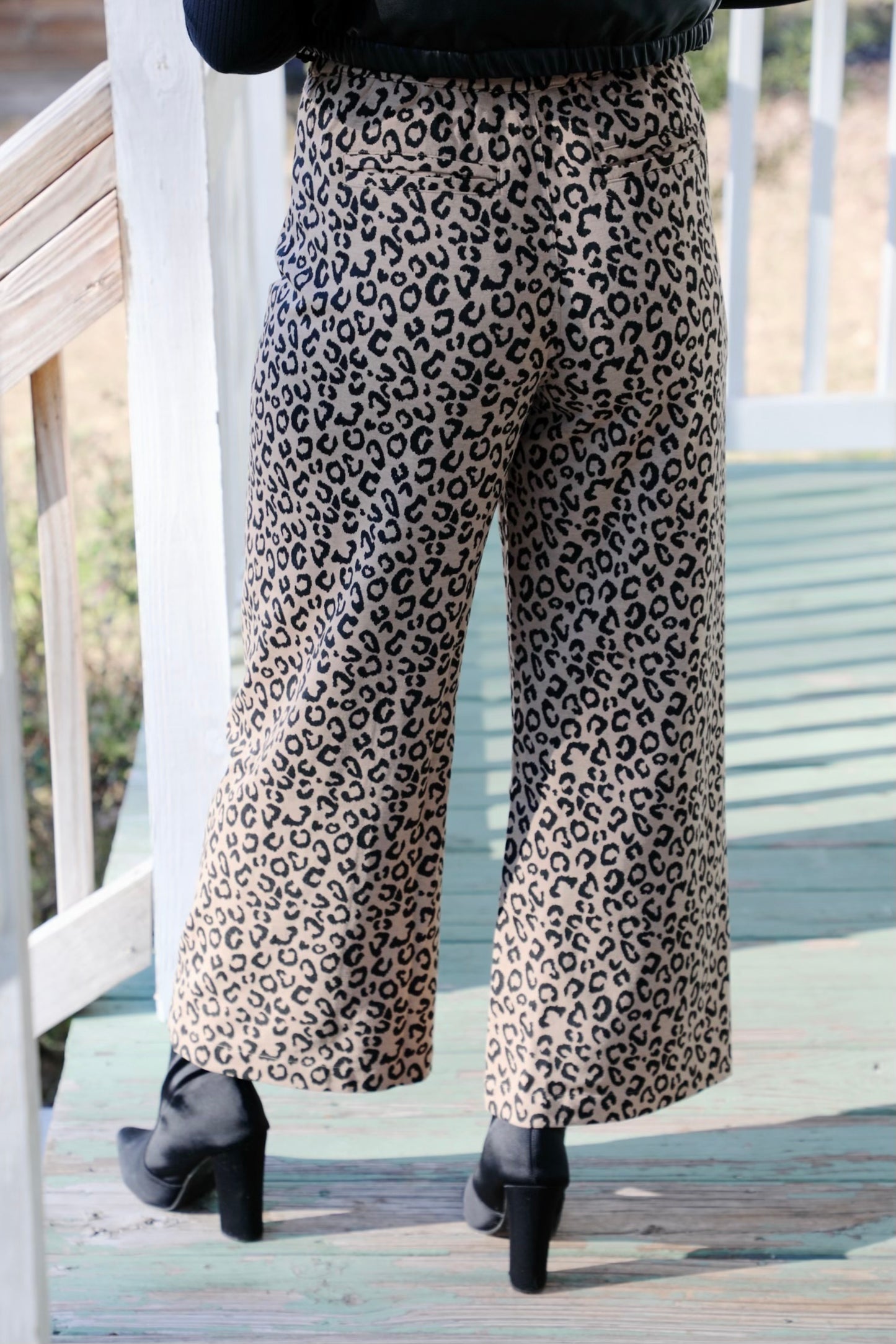 Leopard Wide Leg Pants