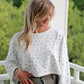 Floral Cuffed Cropped Sweater
