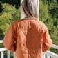 Quilted Lightweight Jacket with Scalloped Trim