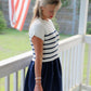 Navy Stripe Sweater Dress
