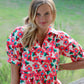 Retro Puff-Sleeve Petal Top