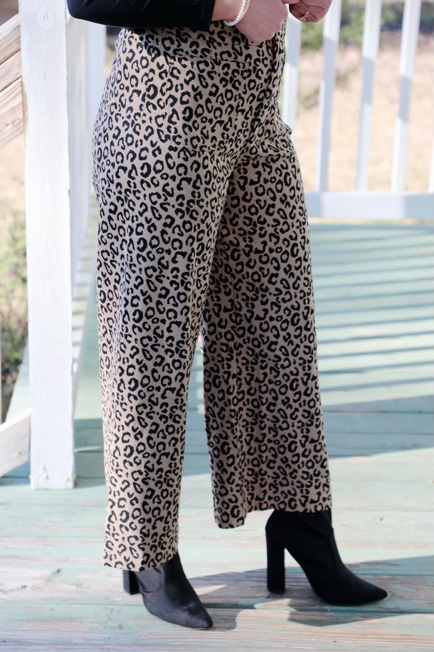 Leopard Wide Leg Pants