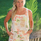 Printed Cropped Linen Set