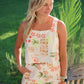 Printed Cropped Linen Set