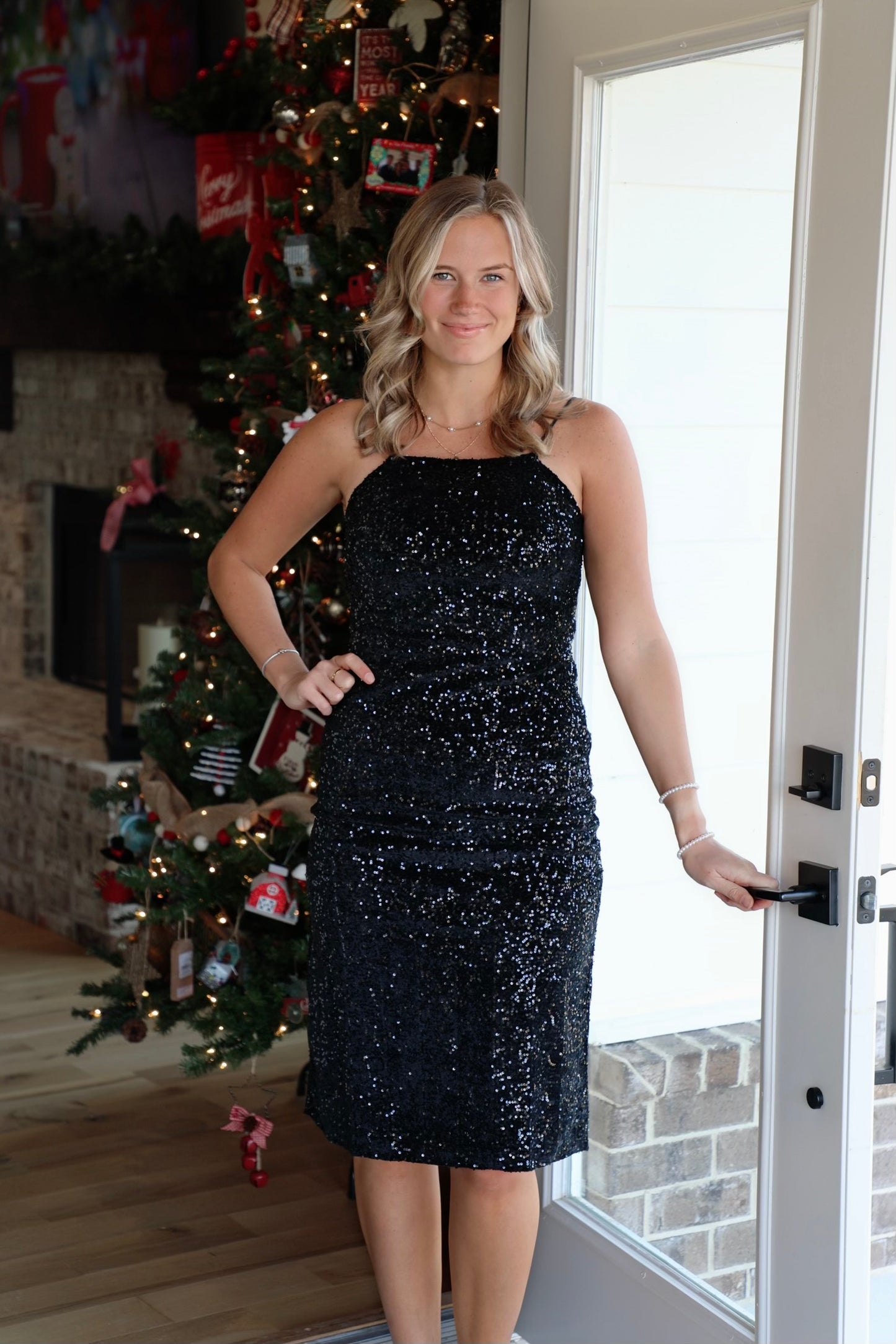 Sequin Cami Midi Dress