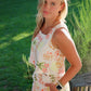 Printed Cropped Linen Set