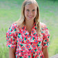 Retro Puff-Sleeve Petal Top