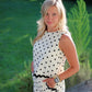 Polka Dot Cotton Set With Ric Rac Trim