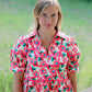 Retro Puff-Sleeve Petal Top