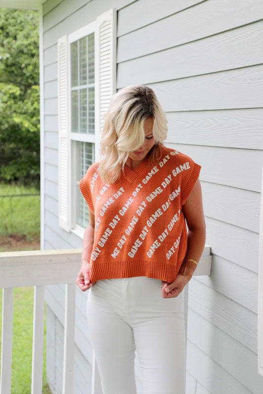 Game Day Sequin Sweater Tank