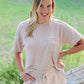 Beige Ribbed Lounge Set