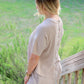 Beige Ribbed Lounge Set
