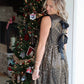 Sleeveless Sequin Flounce Dress