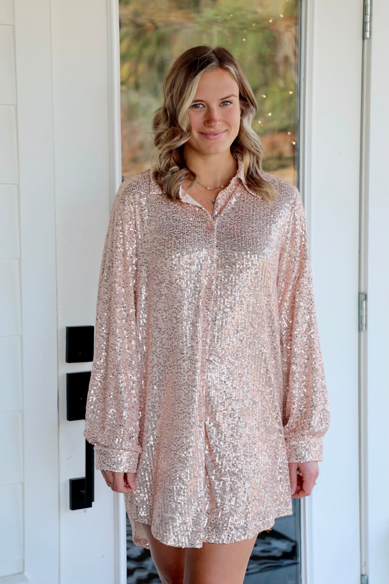 Oversized Sequin Tunic Dress