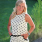 Polka Dot Cotton Set With Ric Rac Trim