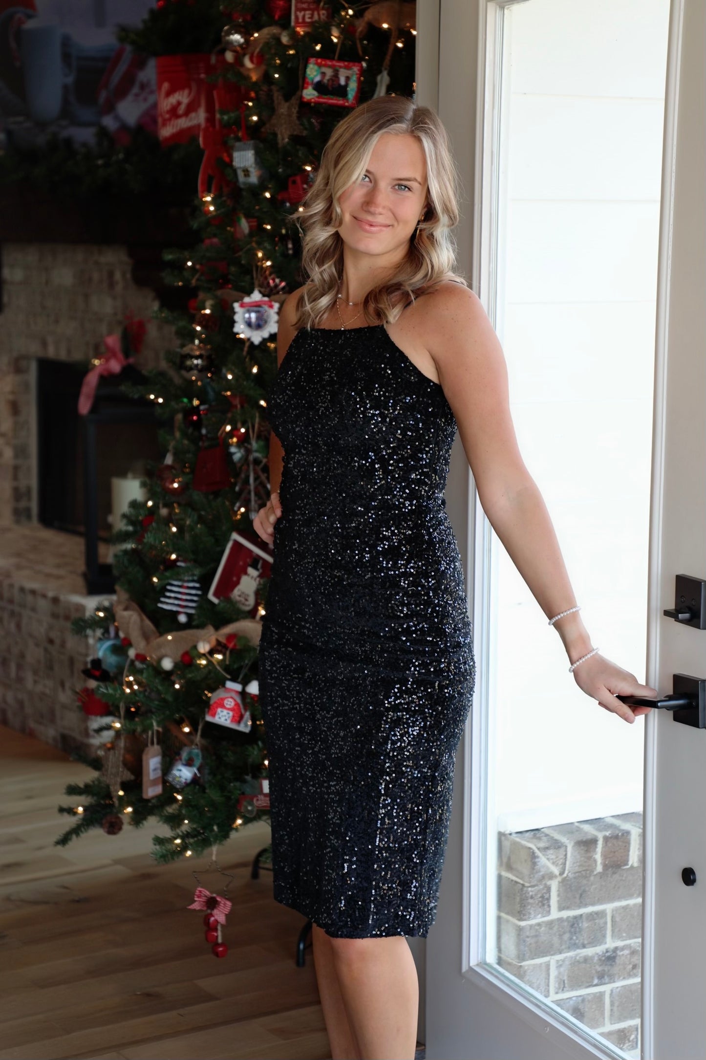 Sequin Cami Midi Dress