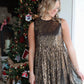 Sleeveless Sequin Flounce Dress