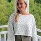 Floral Cuffed Cropped Sweater